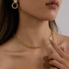 Necklace Jewelry Stainless Steel Titanium Steel Geometric Cross Chain Electroplating Design