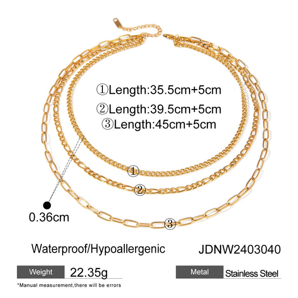 Necklace Jewelry Stainless Steel Titanium Steel Geometric Electroplating Women's