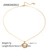 Necklace Jewelry Stainless Steel Titanium Steel Geometric Irregular Hammer Grain Round Snake Bone Chain Electroplated For Women