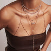 Necklace Jewelry Stainless Steel Titanium Steel Geometric Tassel Pendant Electroplating For Women