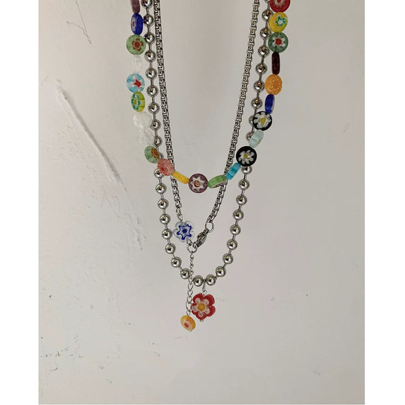Necklace Jewelry Titanium Steel Geometric Pattern Polished Hiphop Water Wave Chain For Women