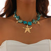 Necklace Jewelry Zinc Alloy Geometric Star Electroplated Shell Starfish Vacation Style Women's