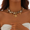 Necklace Jewelry Zinc Alloy Geometric Star Electroplated Shell Starfish Vacation Style Women's