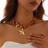 Necklace Jewelry Zinc Alloy Geometric Star Electroplated Shell Starfish Vacation Style Women's