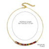 Necklace Jewelry Zircon And Organic Glass Rhombus Geometric Inlaid Simple Style For Women Ochain