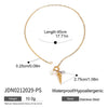 Necklace 18K Gold And Titanium Steel Conch Teeth Shell Crab Tongs Pendant Electroplated