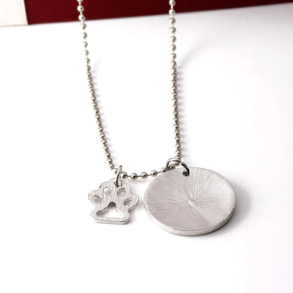 Necklace Letters You Left Paw Prints On My Heart Dog Claw Pendant Necklace Wholesale Gooddiy