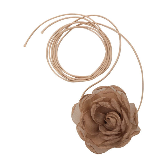 Necklace Mesh Wax Rope Chain Handmade Flower Design For Women