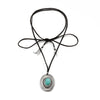 Necklace Metal Alloy Flannel Geometric Retro Style