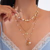 Necklace Metal Alloy Imitation Pearl Snake Bone Chain Ocean Style Animal Zodiac Geometric Electroplated