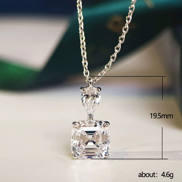 Necklace Mixed Gem Inlay Pink Zircon On Copper With Ochain For Women