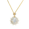 Necklace Mixed Gem Inlay Titanium Steel Geometric Electroplating Ochain For Women