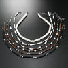 Necklace Natural Coconut Shell Frosted Resin U Shape Geometric Style Purely Handmade Unisex Jewelry