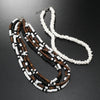 Necklace Natural Coconut Shell Frosted Resin U Shape Geometric Style Purely Handmade Unisex Jewelry