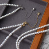 Necklace Natural Freshwater Pearl Round 925 Silver Buckle Classic Versatile