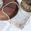 Necklace Natural Freshwater Pearl Round 925 Silver Buckle Classic Versatile