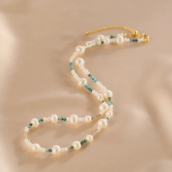 Necklace Natural Pearl Alloy Copper Beaded Electroplating Fashionable Unisex