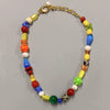 Necklace Natural Pearl Mixed Gemstone Setting Geometric Metal Electroplating Women's