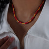 Necklace Natural Stone Beads Titanium Steel Geometric Electroplating Women's Fashion Jewelry
