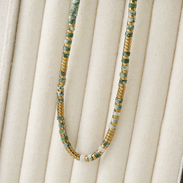 Necklace Natural Stone Copper Geometric Handmade For Women