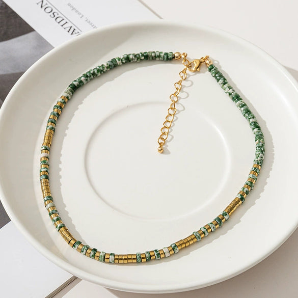 Necklace Natural Stone Copper Geometric Handmade For Women