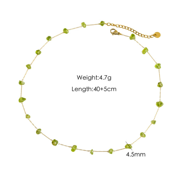 Necklace Natural Stone Shell Beaded Geometric Handmade