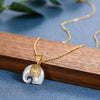 Necklace Organic Glass Imitation Jade Elephant Animals Zodiac Electroplating Jewelry For Women