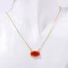 Necklace Oval Eggshaped Geometric Emerald Pendant Copper Electroplated Natural Stone Real Gold Color Retention