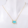 Necklace Oval Eggshaped Geometric Emerald Pendant Copper Electroplated Natural Stone Real Gold Color Retention