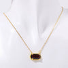 Necklace Oval Eggshaped Geometric Emerald Pendant Copper Electroplated Natural Stone Real Gold Color Retention