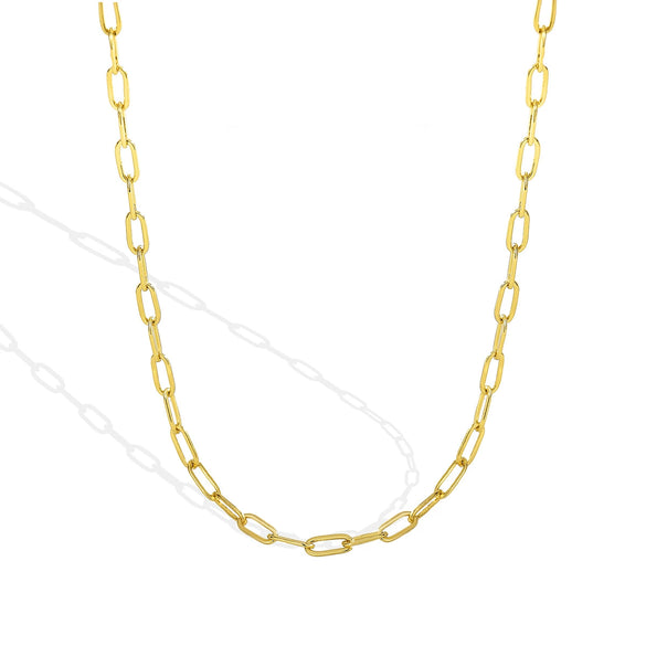 Necklace Paper Clip Chain Cold Style Electroplating