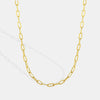 Necklace Paper Clip Chain Cold Style Electroplating