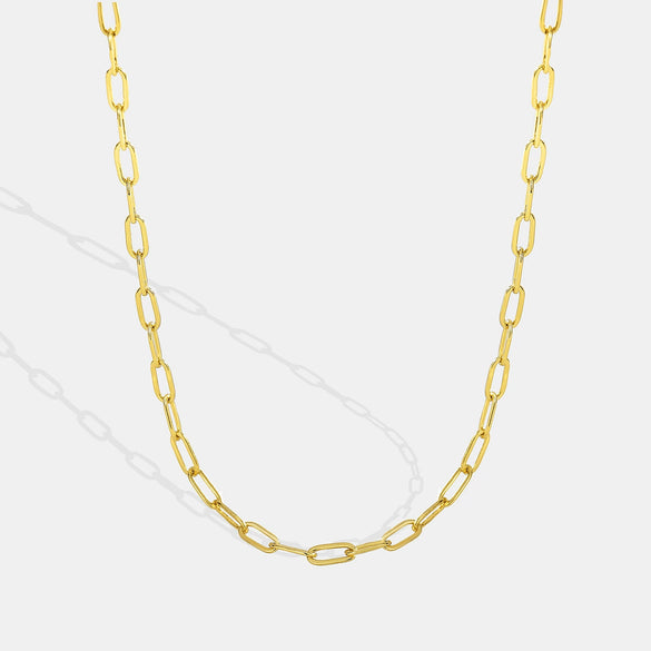Necklace Paper Clip Chain Cold Style Electroplating