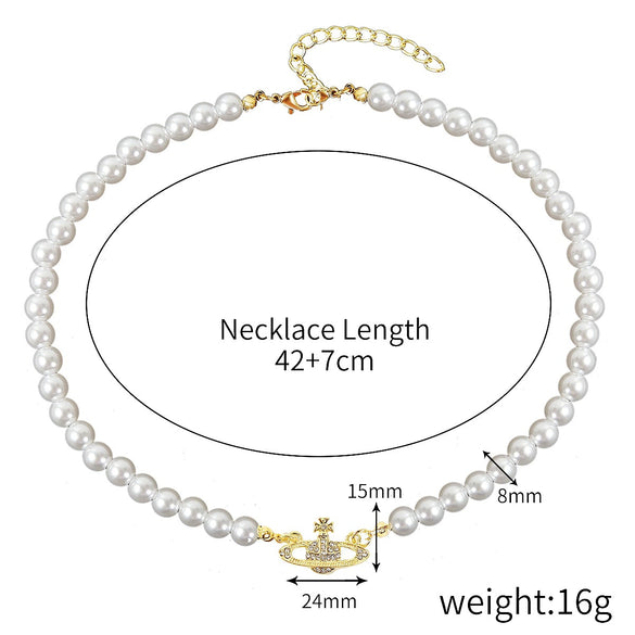 Necklace Pearl Alloy Handmade Star Geometric Styling Pendant Jewelry For Women