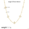 Necklace Pearl Baroque Style Geometric Stainless Steel 18K Goldplated Electroplated Women's