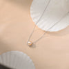 Necklace Pearl Bread Beads 925 Silver Electroplating O Word Chain Women's Internet Celebrity Minimalist Style
