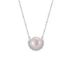 Necklace Pearl Bread Beads 925 Silver Electroplating O Word Chain Women's Internet Celebrity Minimalist Style