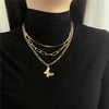 Necklace Pearl Titanium Steel Drop Shape Flower Design For Women