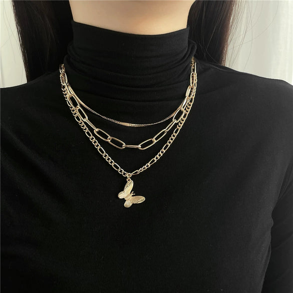 Necklace Pearl Titanium Steel Drop Shape Flower Design For Women
