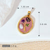 Necklace Pendant Accessories Copper Imitation Pearl Oil Drop Plants Flowers Retro Art Dripping Oil Style