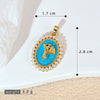 Necklace Pendant Accessories Copper Imitation Pearl Oil Drop Plants Flowers Retro Art Dripping Oil Style