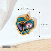 Necklace Pendant Accessories Copper Imitation Pearl Oil Drop Plants Flowers Retro Art Dripping Oil Style
