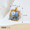 Necklace Pendant Accessories Copper Imitation Pearl Oil Drop Plants Flowers Retro Art Dripping Oil Style