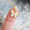 Necklace Pendant Accessories Mushroom Butterfly Geometric Titanium Steel Diamond Plated Gold Color