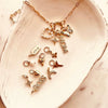 Necklace Pendant Accessories Mushroom Butterfly Geometric Titanium Steel Diamond Plated Gold Color