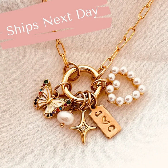 Necklace Pendant Accessories Mushroom Butterfly Geometric Titanium Steel Diamond Plated Gold Color