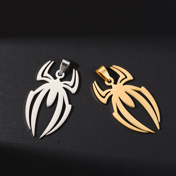 Necklace Pendant Accessories Stainless Steel Spider Electroplated