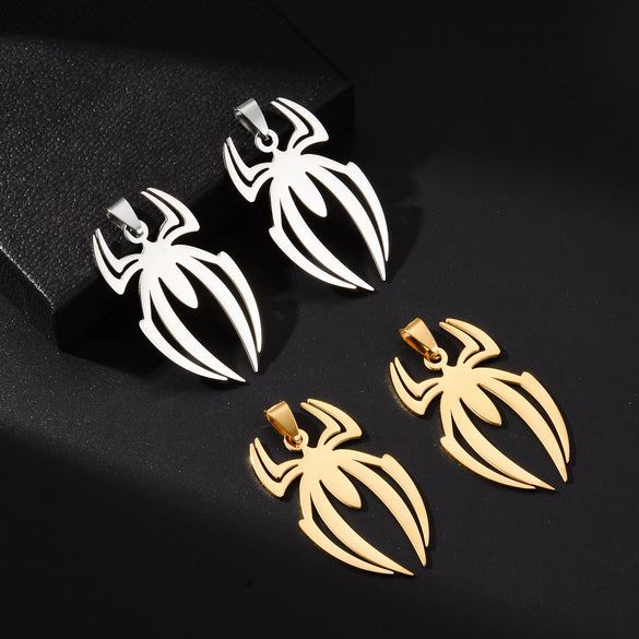 Necklace Pendant Accessories Stainless Steel Spider Electroplated