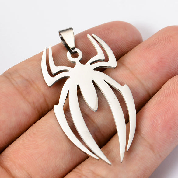 Necklace Pendant Accessories Stainless Steel Spider Electroplated