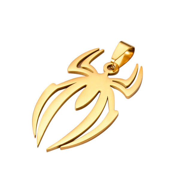 Necklace Pendant Accessories Stainless Steel Spider Electroplated